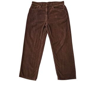 LL BEAN Vintage Men's Brown Corduroy Pants 36x30 M1